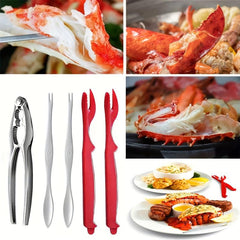 5pcs Seafood Tools Set Crab Forks Lobster Pliers Shelling Pliers Sheller