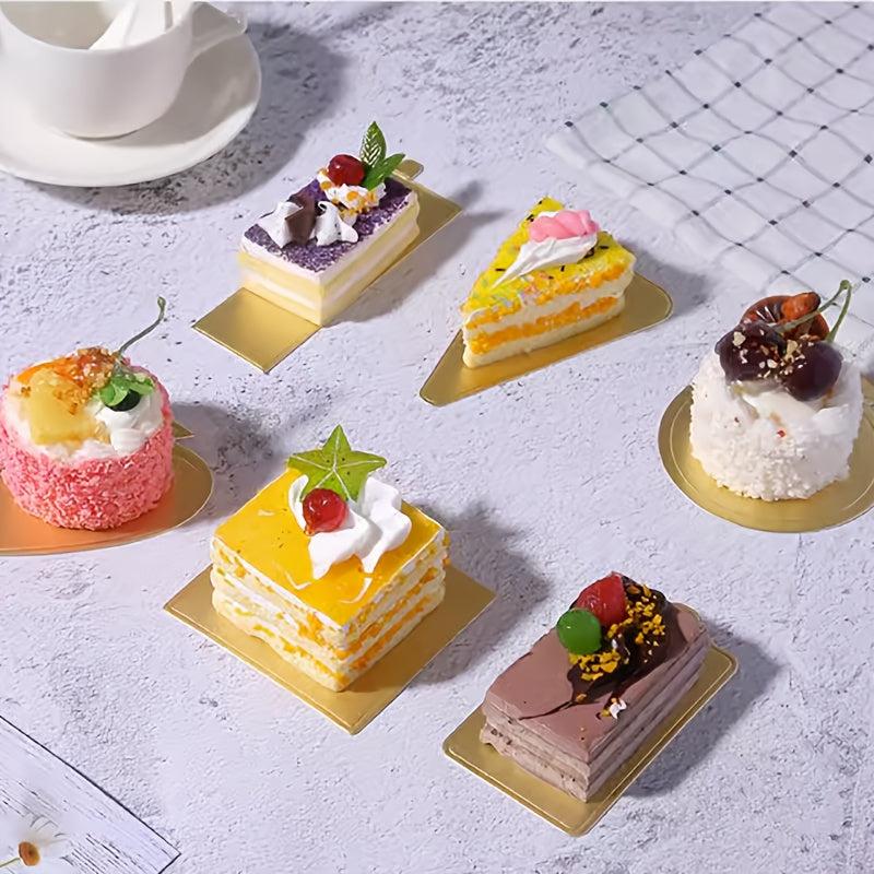 100pcs Disposable Mini Cake Boards Paper Cake Decoration