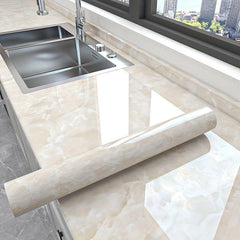 Marble Pattern Self-Adhesive Wallpaper for Kitchen Countertop