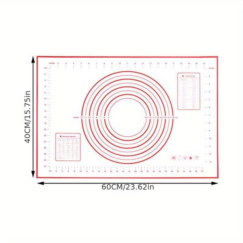 Silicone Pastry Mat Baking Kneading Pad Non Slip Non Stick Surface Pad