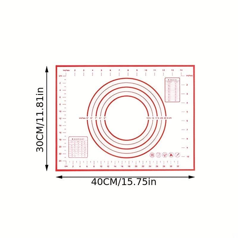 Silicone Pastry Mat Baking Kneading Pad Non Slip Non Stick Surface Pad