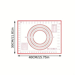 Silicone Pastry Mat Baking Kneading Pad Non Slip Non Stick Surface Pad