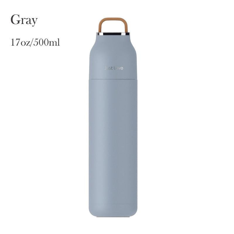 500ML 17OZ Insulated Water Bottle Vacuum Cup Leak-proof Stainless Water Bottle