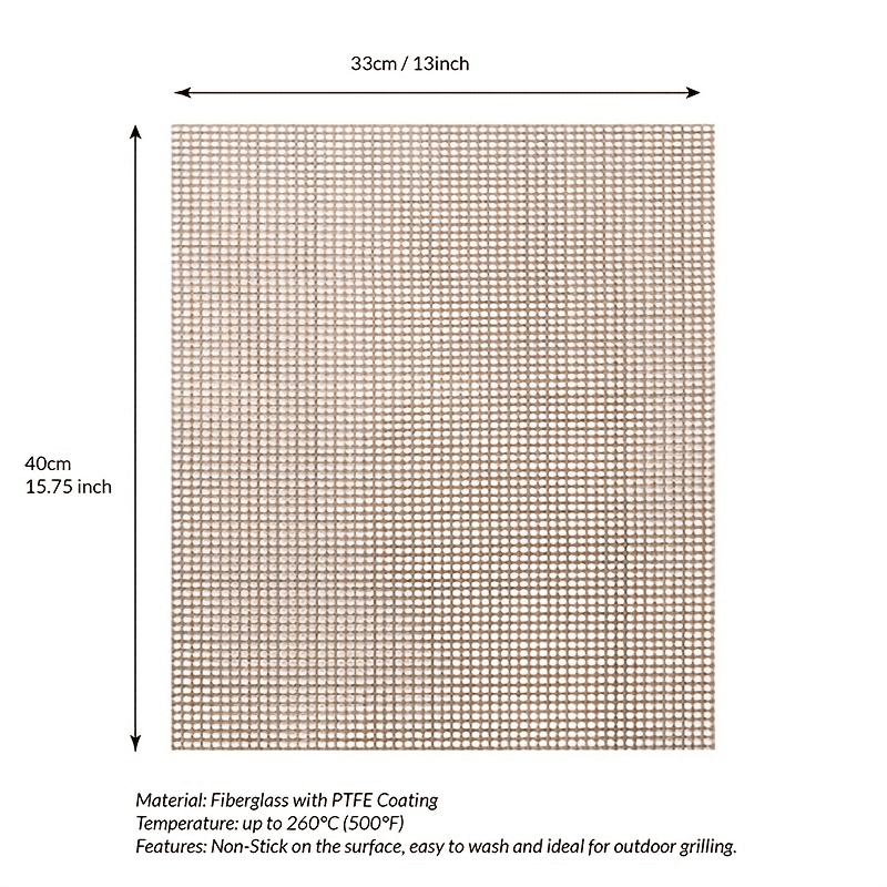 3pcs BBQ Grilling Mesh Mat 33.02 38 Wire Net Non Stick Reusable Accessories