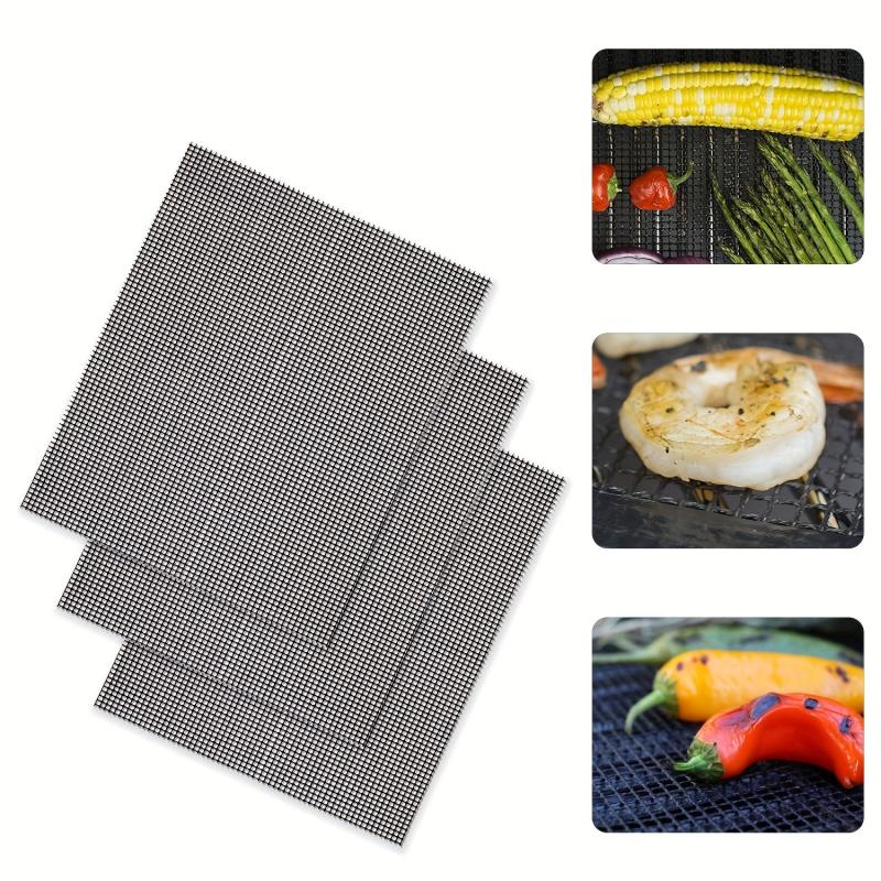 3pcs BBQ Grilling Mesh Mat 33.02 38 Wire Net Non Stick Reusable Accessories