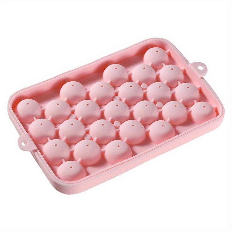 Silicone Ice Cube Trays 25 Cavity Mini Round Ice Cube Moulds With Lids