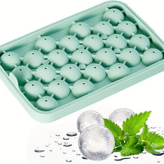 Silicone Ice Cube Trays 25 Cavity Mini Round Ice Cube Moulds With Lids