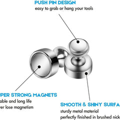 20pcs Strong Neodymium Push Pin Magnets for Whiteboard Fridge