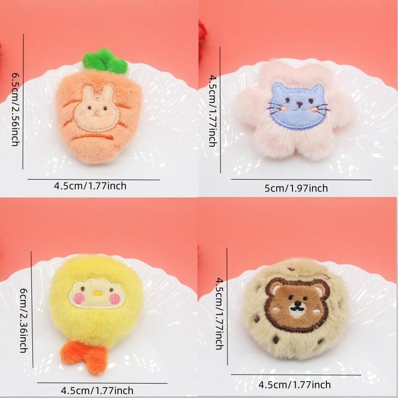 1pc Cartoon Plush Animal Fridge Magnets Whiteboard Sticker Decor