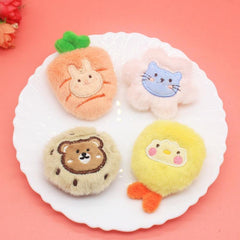 1pc Cartoon Plush Animal Fridge Magnets Whiteboard Sticker Decor