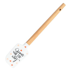 Silicone Spatula Mini Scraper Wooden Handle Cream Spatula Baking
