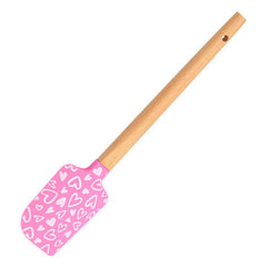 Silicone Spatula Mini Scraper Wooden Handle Cream Spatula Baking