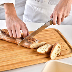 Large Kitchen Storage Box With Wooden Lid Multiuse Kitchen Box & Cutting Board
