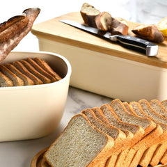Large Kitchen Storage Box With Wooden Lid Multiuse Kitchen Box & Cutting Board