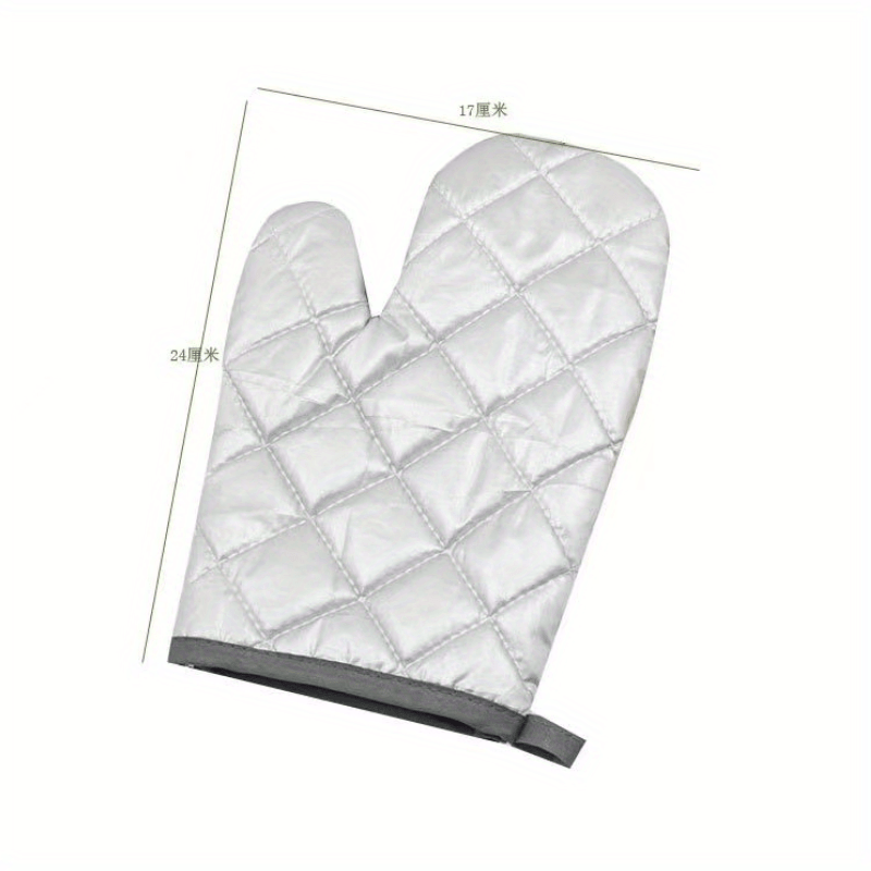 Polyester Oven Mitt Heat Resistant Plaid Printed Kitchen Oven Gloves