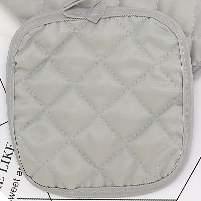 2pcs Cotton Oven Mitts Heat Resistant Insulation Pad Set