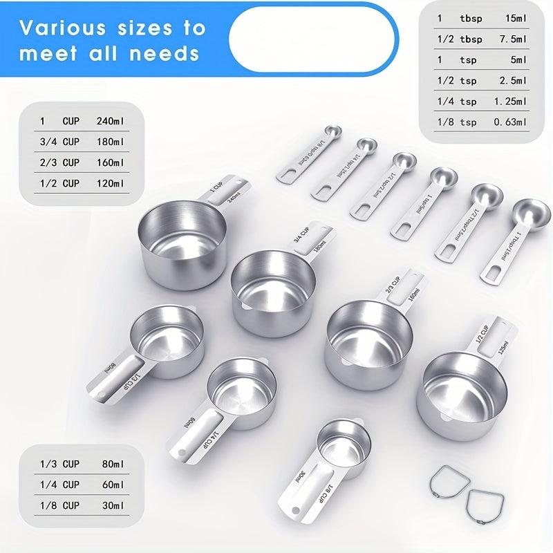 Multifunctional Stainless Steel Measuring Spoon Set