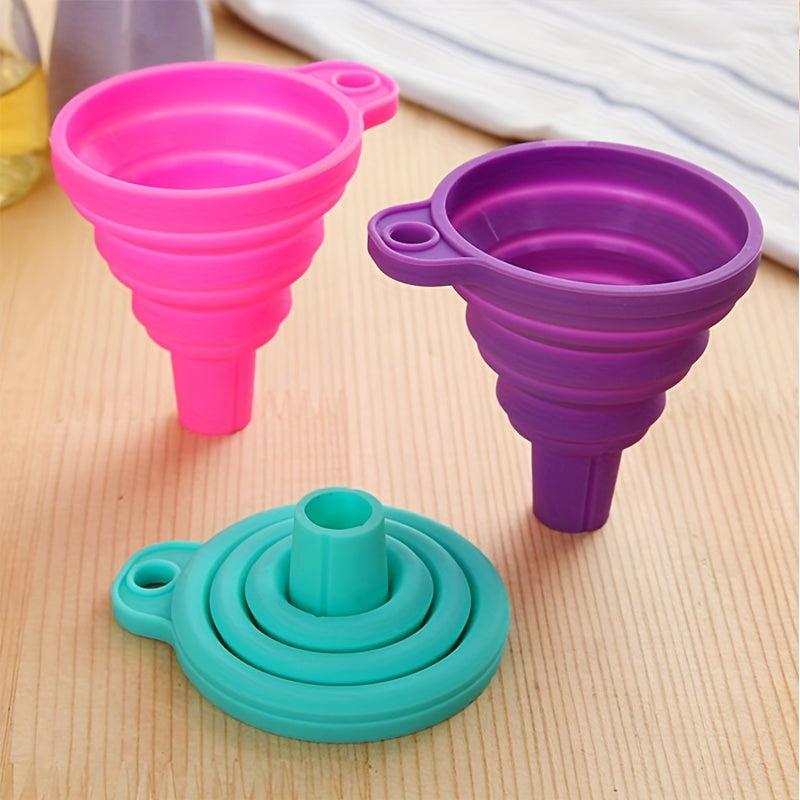 4pcs Collapsible Funnel Kitchen Supplies Wide Mouth Bottle Funnel