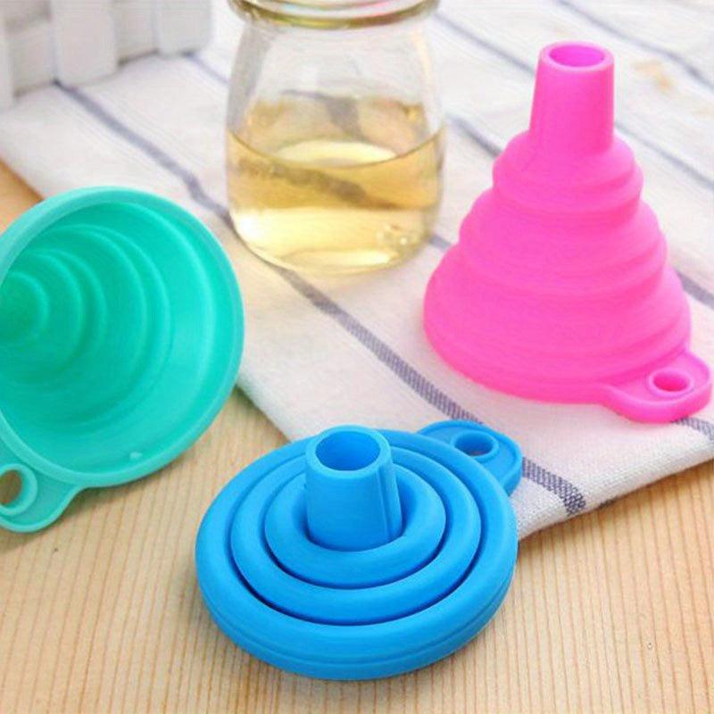 4pcs Collapsible Funnel Kitchen Supplies Wide Mouth Bottle Funnel