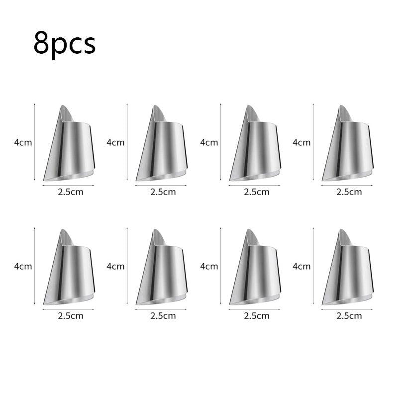 8pcs Stainless Steel Finger Thumb Picks Adjustable Protective Tool