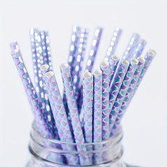 25Pcs Mermaid Family Disposable Cutlery Set for Birthday Celebration
