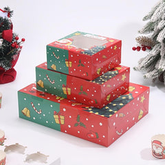 5pcs Christmas Cake Boxes Cupcake Boxes Gift Packaging Box Household Baking