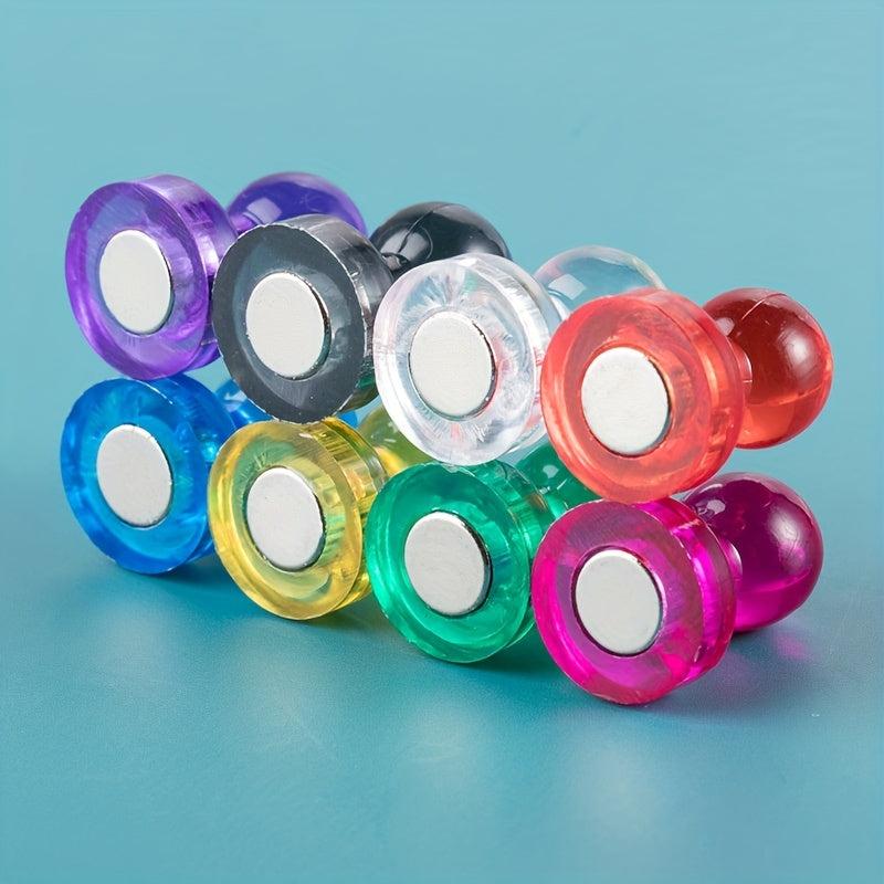 10pcs Plastic Magnetic Push Pins Office Decorative Refrigerator Magnets