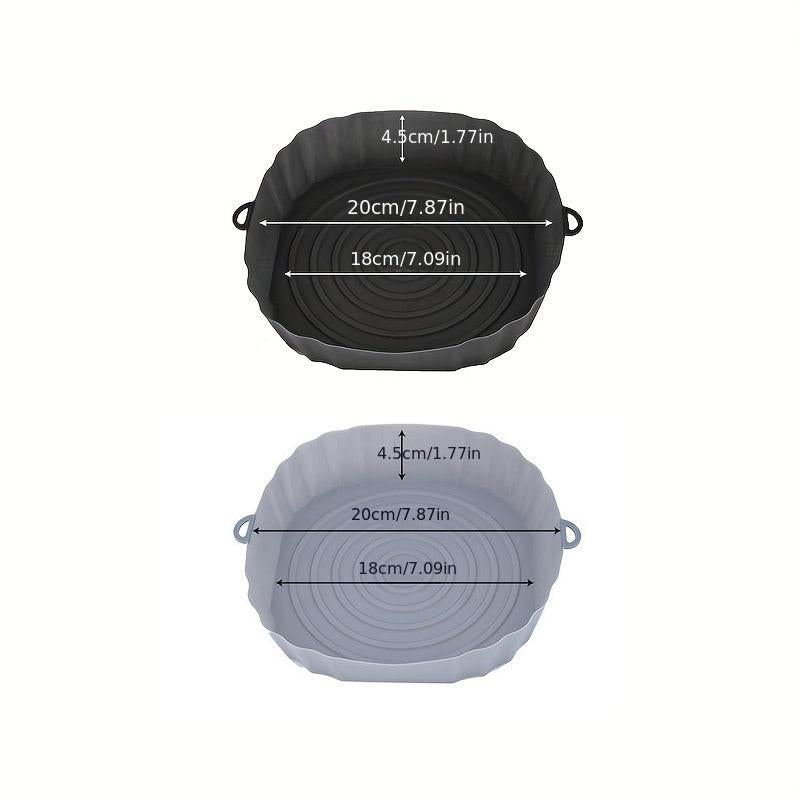 3pcs Air Fryer Liners Silicone Oven Baking Mat And Brush Set