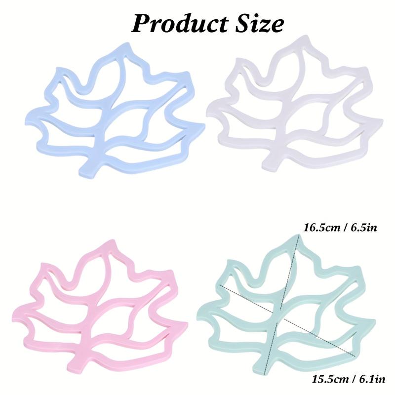 Silicone Mesh Round Table Placemats Maple Leaf Design Heat Insulation Pad
