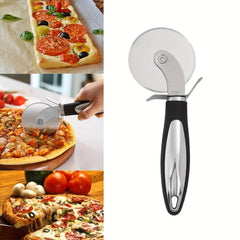 Pizza Cutter Wheel and Shovel Set Stainless Steel
