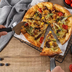 Pizza Cutter Wheel and Shovel Set Stainless Steel