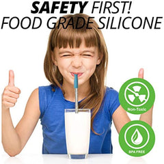 6pcs Silicone Straw Sleeves for Stainless Steel Straws