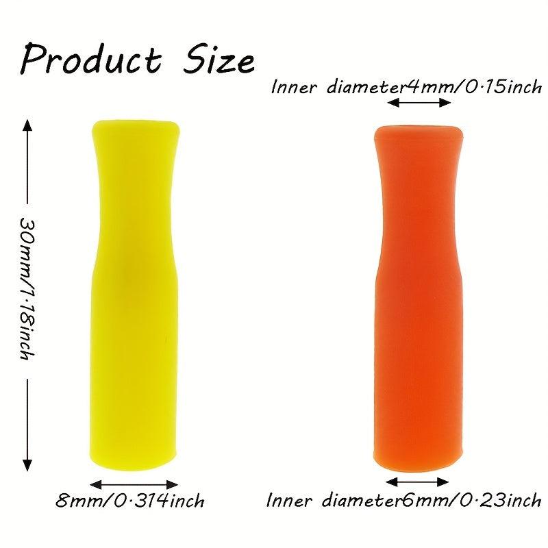 6pcs Silicone Straw Sleeves for Stainless Steel Straws