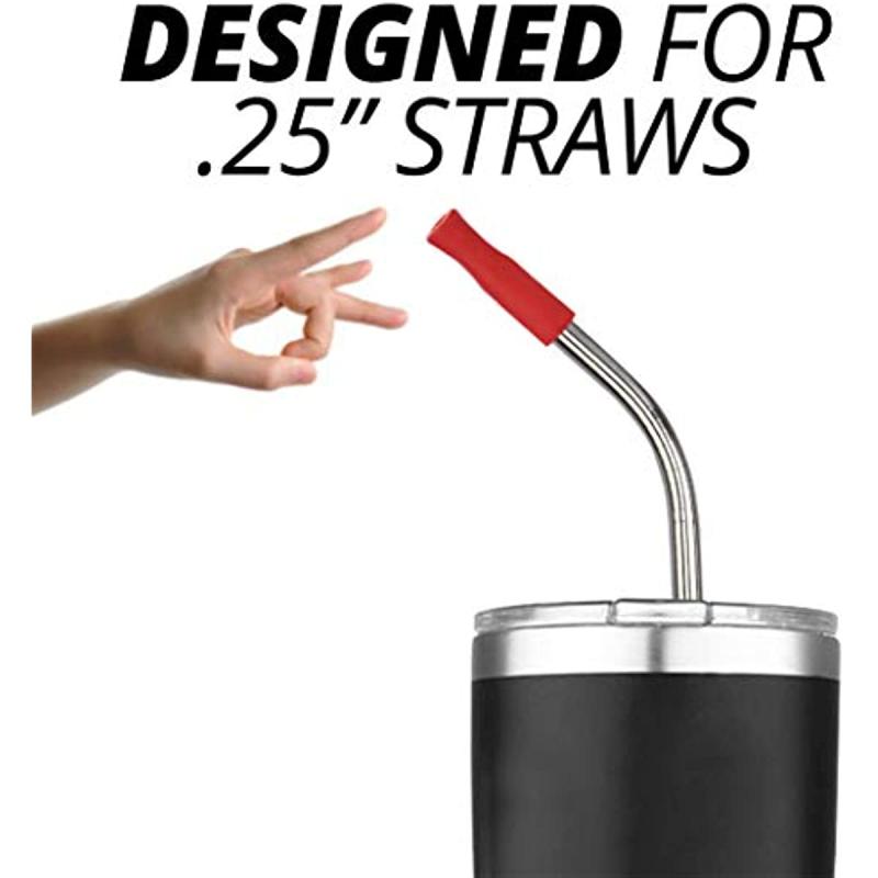 6pcs Silicone Straw Sleeves for Stainless Steel Straws