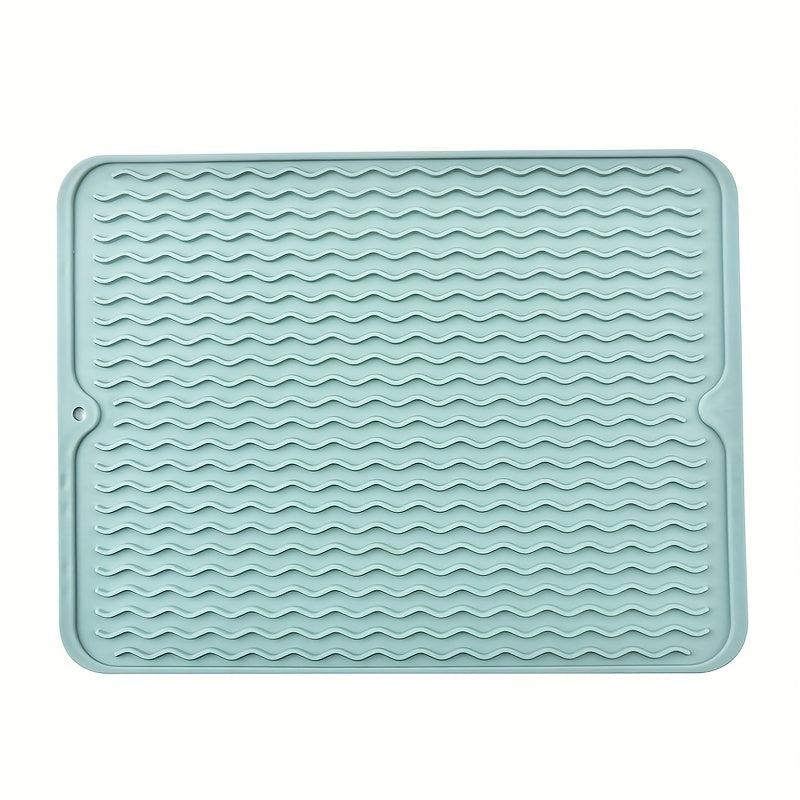 1pc Dish Drying Pad Kitchen Countertop Absorbent Mat