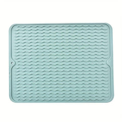 1pc Dish Drying Pad Kitchen Countertop Absorbent Mat