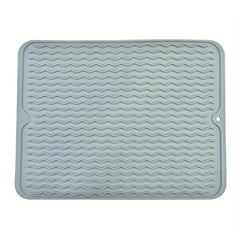 1pc Dish Drying Pad Kitchen Countertop Absorbent Mat