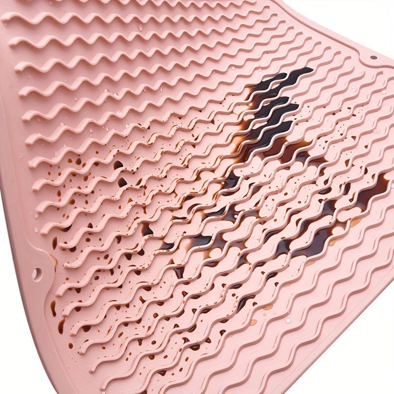 1pc Dish Drying Pad Kitchen Countertop Absorbent Mat