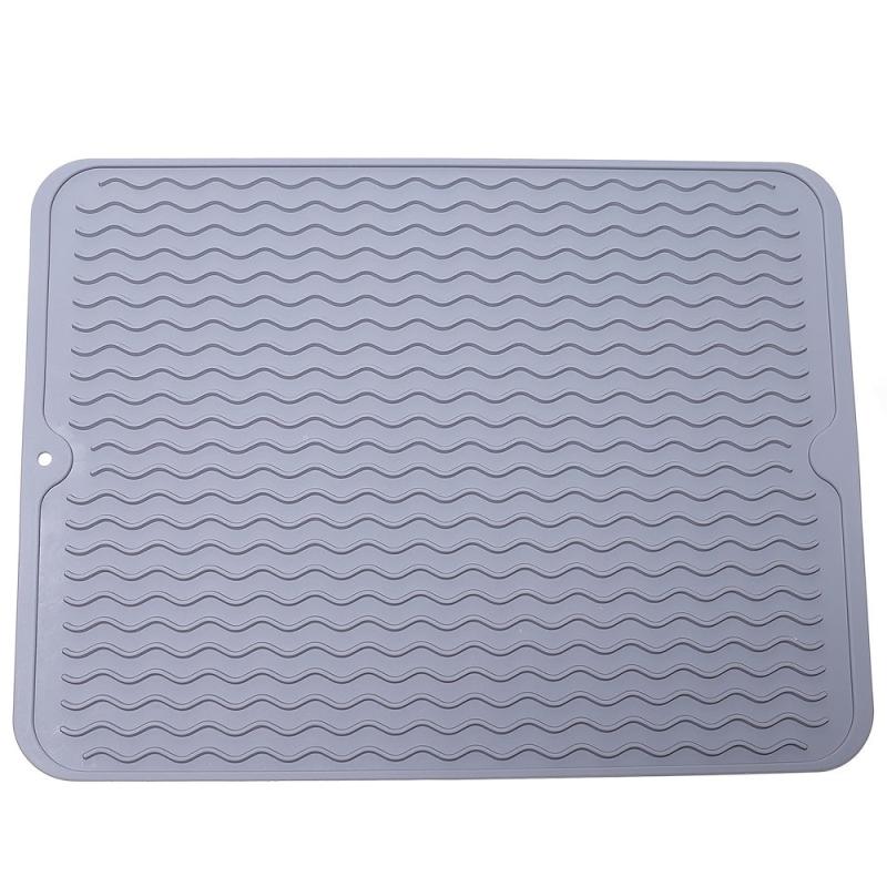1pc Dish Drying Pad Kitchen Countertop Absorbent Mat