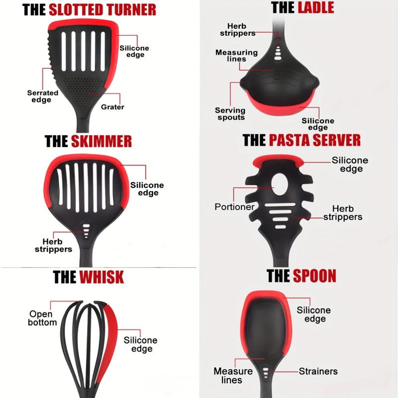 6pcs Silicone Kitchen Utensil Set Non Stick Safe and Durable Kitchen Tools