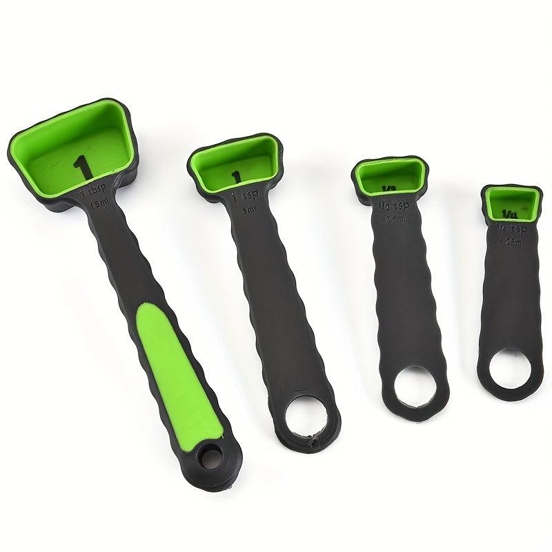 8pcs Folding Measuring Cups & Spoons Set Silicone Liquid Dry Graduated Kitchen