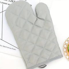 2pcs Colorful Printed Heat Resistant Cotton Oven Mitts for Baking