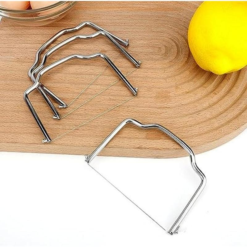 2pcs Stainless Steel Cheese Slicer Cutter Multipurpose Handheld Butter Divider