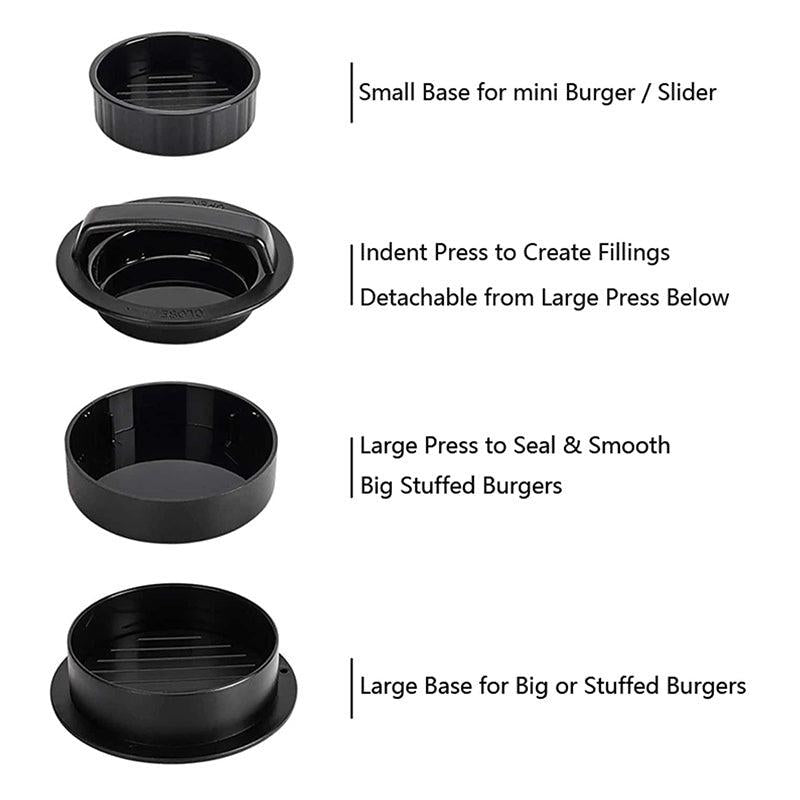 3-in-1 Meat Press Burger Mold Patty Maker Non-stick Round Hamburger Meat Maker