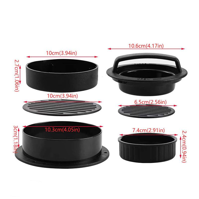 3-in-1 Meat Press Burger Mold Patty Maker Non-stick Round Hamburger Meat Maker