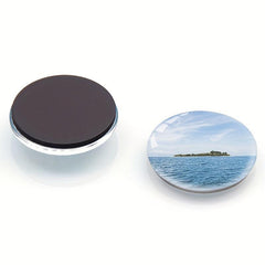 12pcs Ocean Scenery Glass Refrigerator Magnets - 3D Office Decor