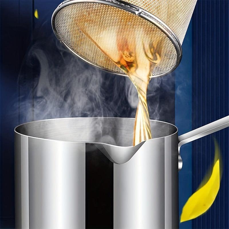 304 Stainless Steel Pasta Basket Strainer Frying Basket