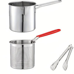 304 Stainless Steel Pasta Basket Strainer Frying Basket