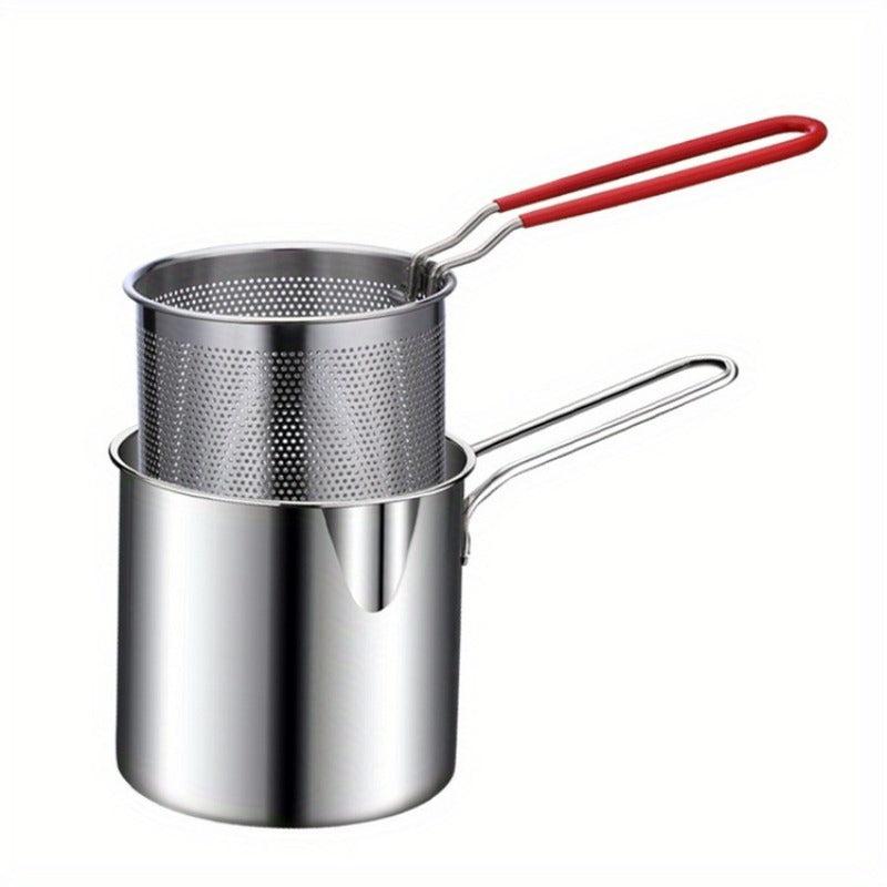 304 Stainless Steel Pasta Basket Strainer Frying Basket