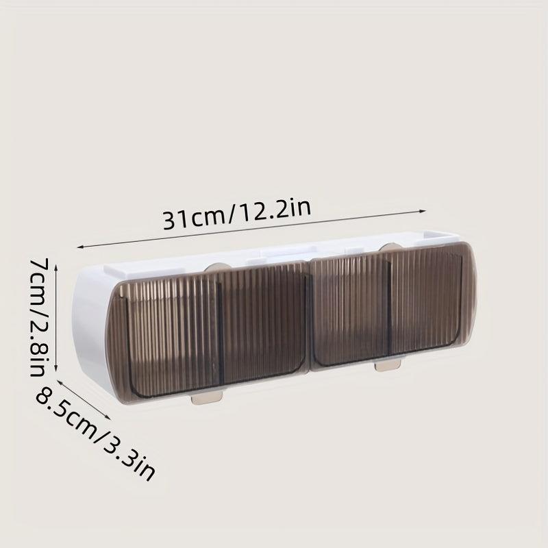 1pc Spice Jars Self Adhesive Wall Mounted Seasoning Containers